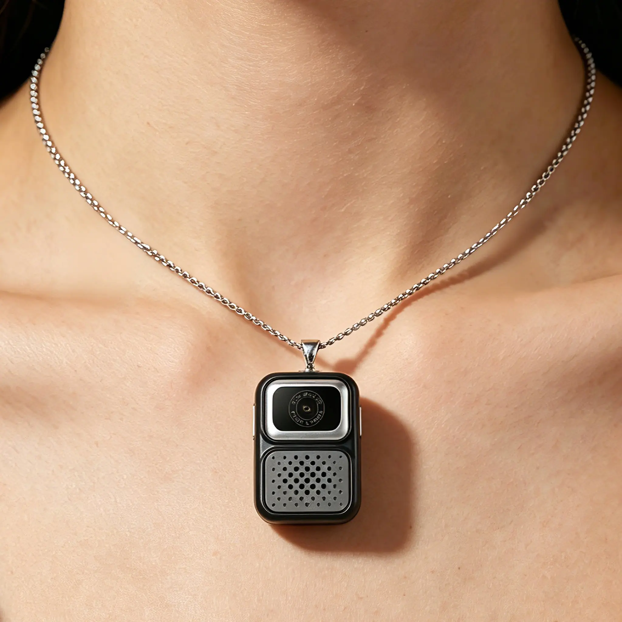 Mini Keychain Camera– Necklace Pendant digital Camera with SD Card, usb Rechargeable Pocket Camcorder for Travel concert , Kids, Vlog, Everyday Carry christmas birthday gift