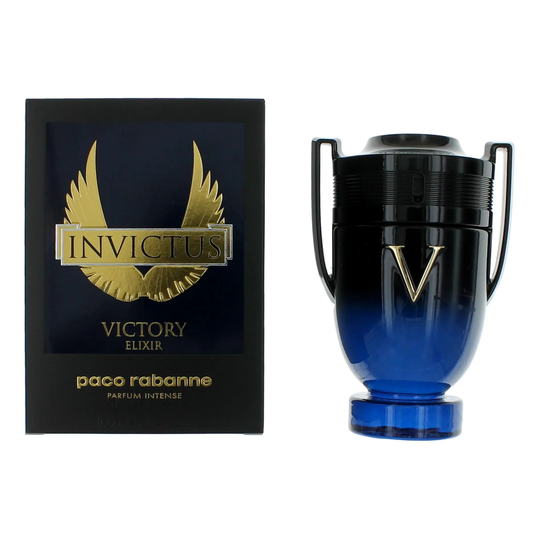 Paco Rabanne Invictus Victory Elixir Men's EDP Intense Spray, 3.4oz (3 to 3.9 fl oz) with Patchouli, Bergamot, Cardamom & Incense Oils, Patchouli Oil, Bergamot Oil
