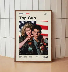 Top Gun 1986 Vintage Movie Poster, Retro Movie Poster, Poster Decor Room, Poster Movie