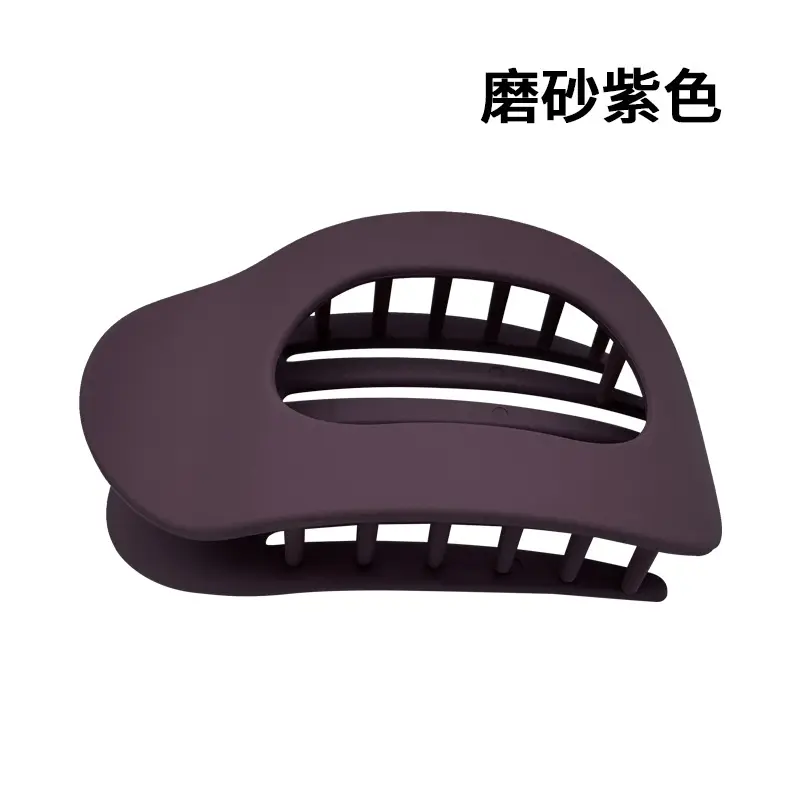 Elliptical Hair Clip   Matte Purple