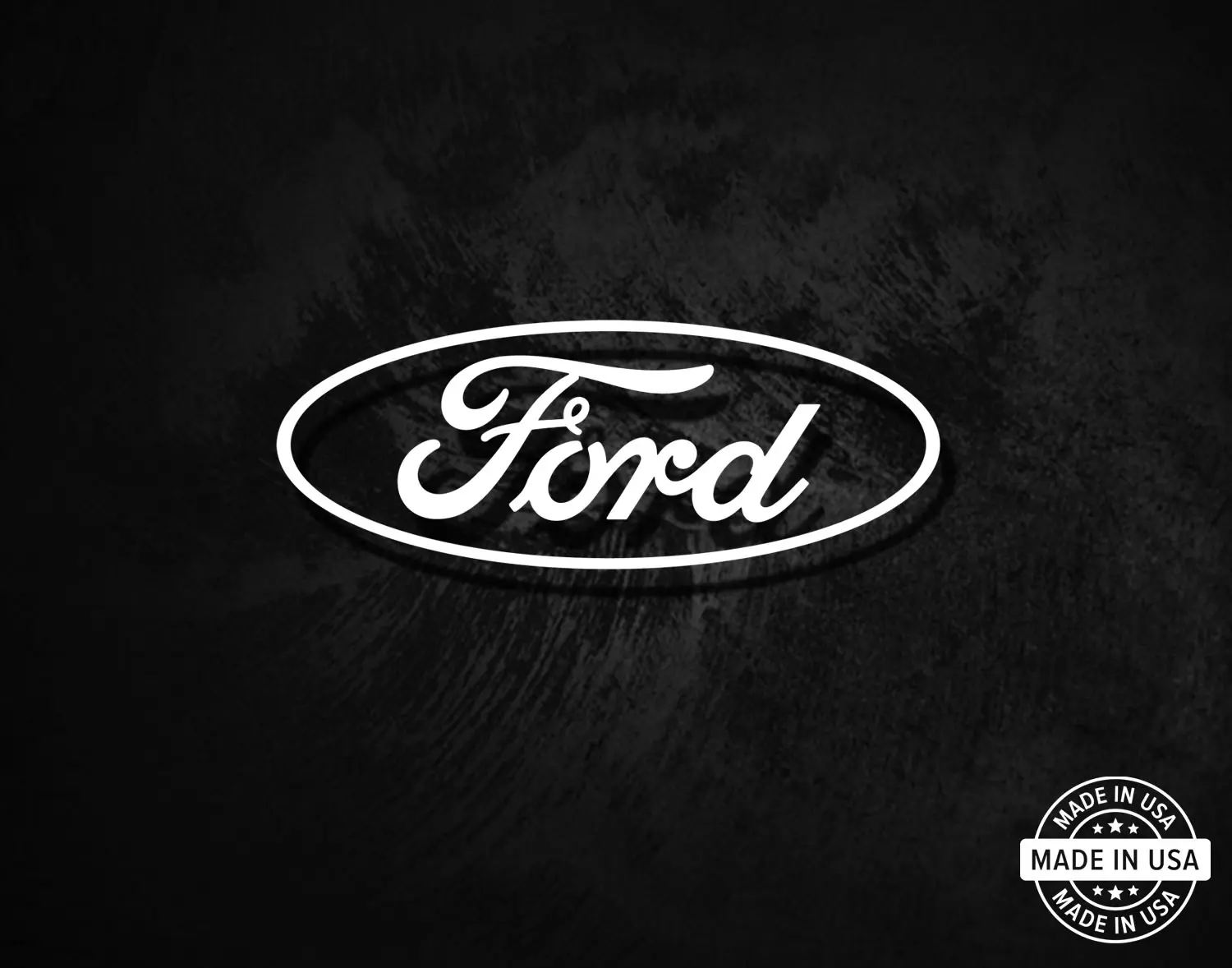Ford Oval Vinyl Die Cut Sticker, 100% Made In USA Ford Oval Vinyl Die Cut Sticker, 100% Made In USA
