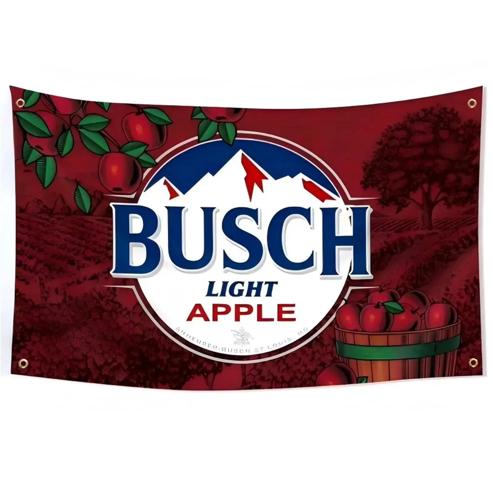 Busch Light Apple of  Famers Dilly Flag 3x5ft Flag Funny Poster Tapestry for Wall Hanging College Dorm Men Cave Decor Outdoor Indoor Decoration Banner with 4 Brass Grommets