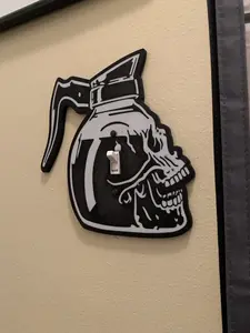 Skull Coffee Pot Light Switch Cover
