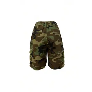 Camouflage Print Multi-Pocket Casual Cargo Shorts Womenswear Bottom
