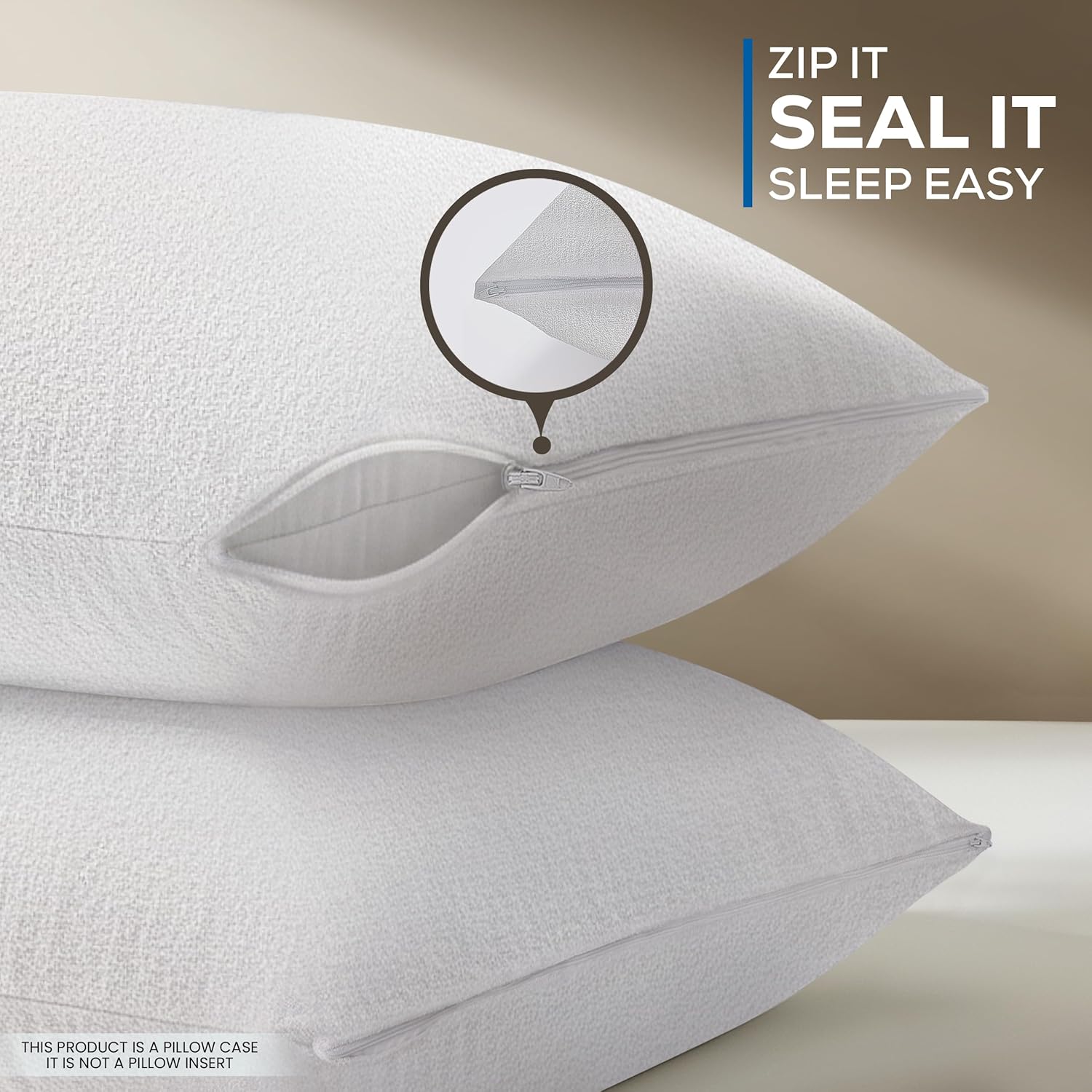 Utopia Bedding Set of 2 & 4 Waterproof Pillow Protectors with Zipper, Terry Pillow Covers, Bed Bug and Dust Mite Proof Pillow Cases