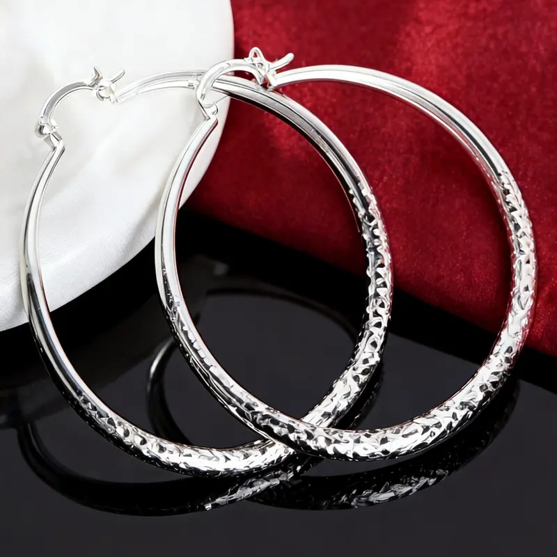 Elegant Silver Color Ear Cuffs, Earrings Hoops for Women, Low Allergy Design, Hypoallergenic Earrings, Perfect for Daily Wear & Holidays, Ideal Valentine Gift