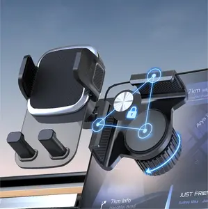 Fit for Tesla Phone Mount, 360° Adjustable Universal Tesla Model Y Accessories, Phone Holders for Your car for Tesla Model 3/Y/S/X/Cybertruck Screen, Non-Adhesive for Car Phone Holder Fits All Phone