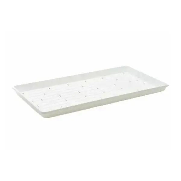 Bootstrap Farmer 1020 Shallow Extra Strength Microgreens Trays, White | With Holes