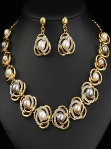 Elegant Women's Jewelry Set, Necklace and Earrings Accessories, Perfect for Brides, Evening Events, Special Occasions