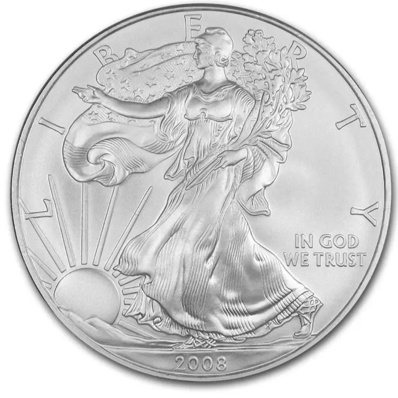 2008 Silver American Eagle in Mint Condition. 1oz Pure Silver