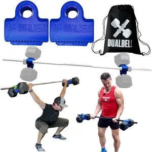 Dualbell Pair- Dumbbell to Barbell Connector