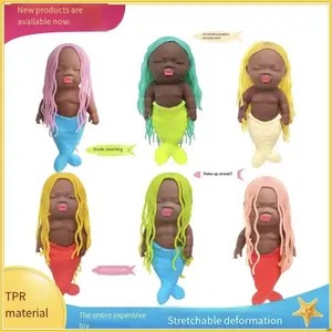 New Mermaid Pull Toy, Creative Soft Tpr Rubber Stress Relief Toy, Fun Durable Emotion Release Toy, Decompression Squeeze, Model Xinghao 20256-2