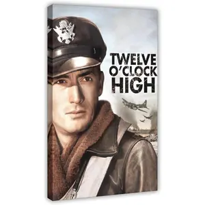 Twelve O'Clock High 90s Old Movie Poster 1 Canvas Poster Wall Art Decor Print Picture Paintings for Living Room Bedroom Decoration