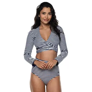 Women's Sunny Isles Reversible Wrap Shrug | Navy/White Stripe Reversible