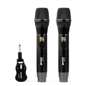 Gemini Sound GMU-M200: UHF Dual Wireless Microphone System for Karaoke, Busking, Weddings, Conferences, Streaming, and Podcasting