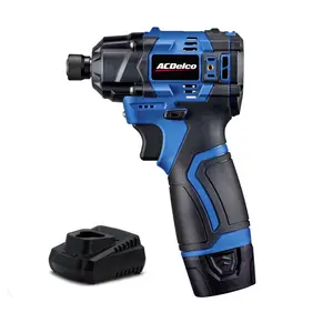 ACDelco 12V 1/4" Brushless Cordless Impact Driver Kit, 125 ft-lbs (170 Nm) High Torque Power Screw Gun with 1 Battery - ARI12185P