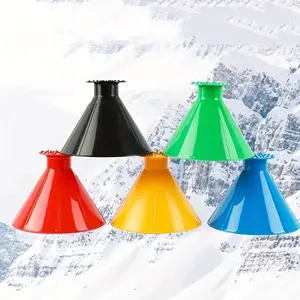 2pcs Magic Car Ice Scraper Cone Shape, Portable 2-In-1 Snow Removal Tool, Blue Windshield Cleaner, Winter Car Care, Durable Design