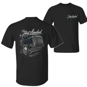 Stay Loaded Black Truck T-Shirt – Bold Semi Truck Graphic Tee with Chrome Detail Design, Perfect for Truckers, Diesel Fans & Streetwear Style