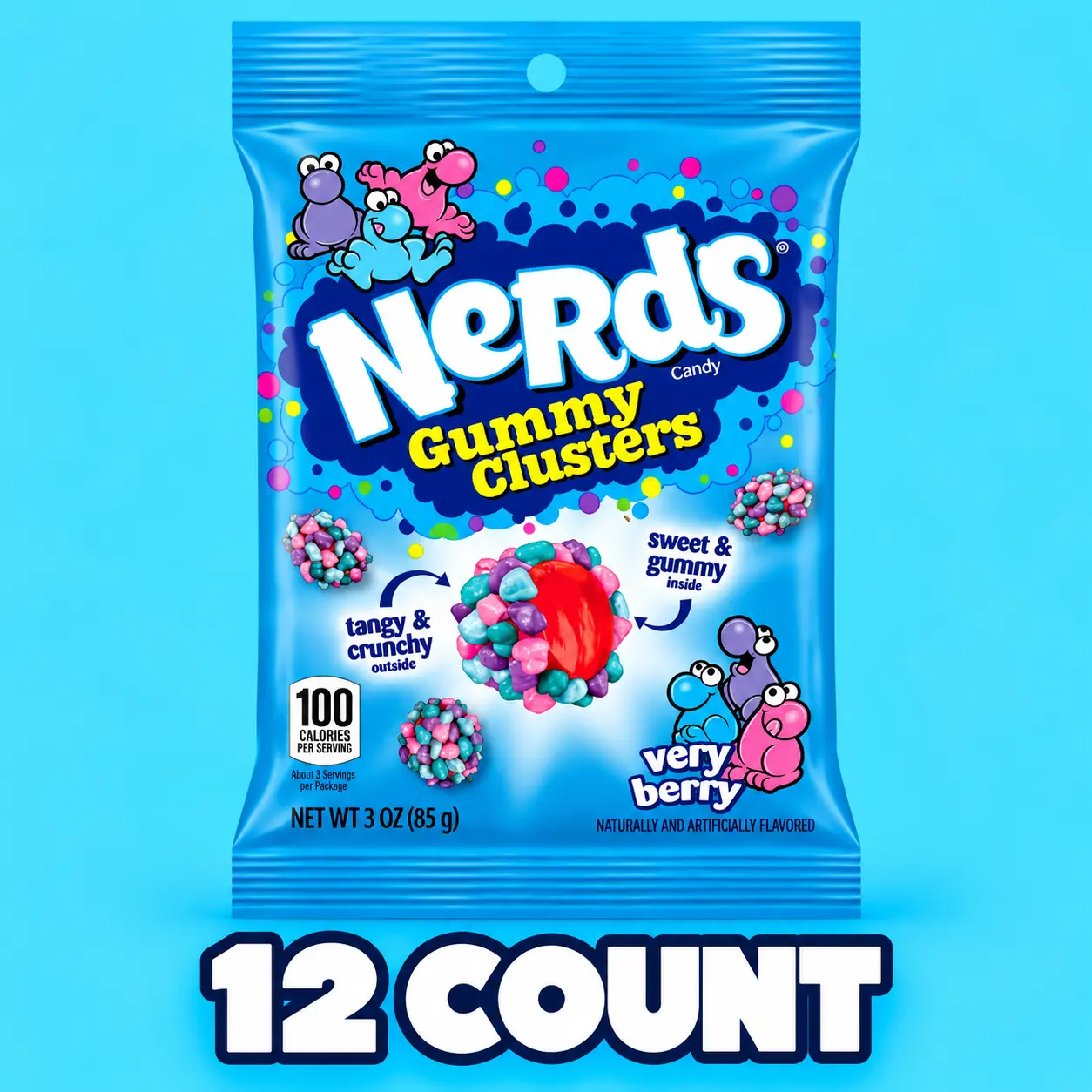 Nerds Gummy Clusters Very Berry 12 count 3oz Nerds Gummy Clusters Very Berry 12 count 3oz