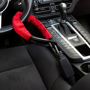 Premium Car Anti-Theft Locking System with Reinforced Steel Cable, Versatile Handlebar Lock, Adjustable Seat Belt Snap Lock for Maximum Vehicle Security, Car Accessories