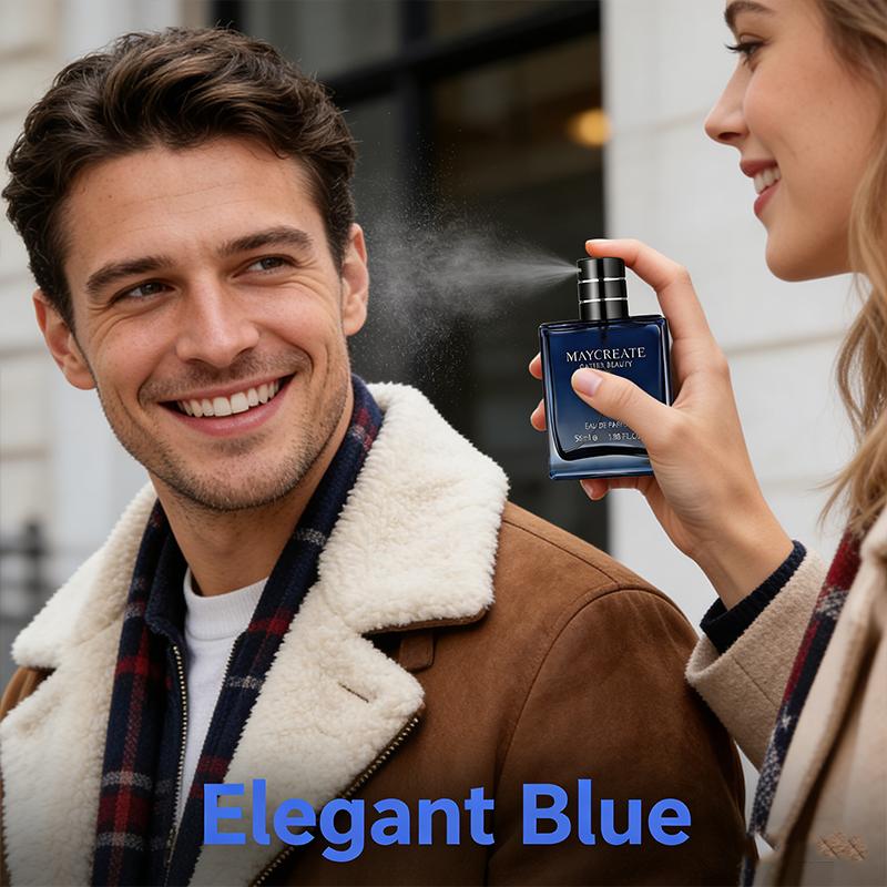 MAYCREATE Men's Azure Sea Salt Eau De Toilette 55ml Freshness Knight Woodsy Deep Scent Marineinous successors Long Lasting Aroma