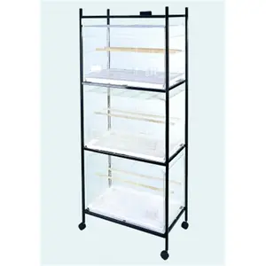 A & E Cage 503 Stand-4 Black 4 Tier- Stand for 503 Cages