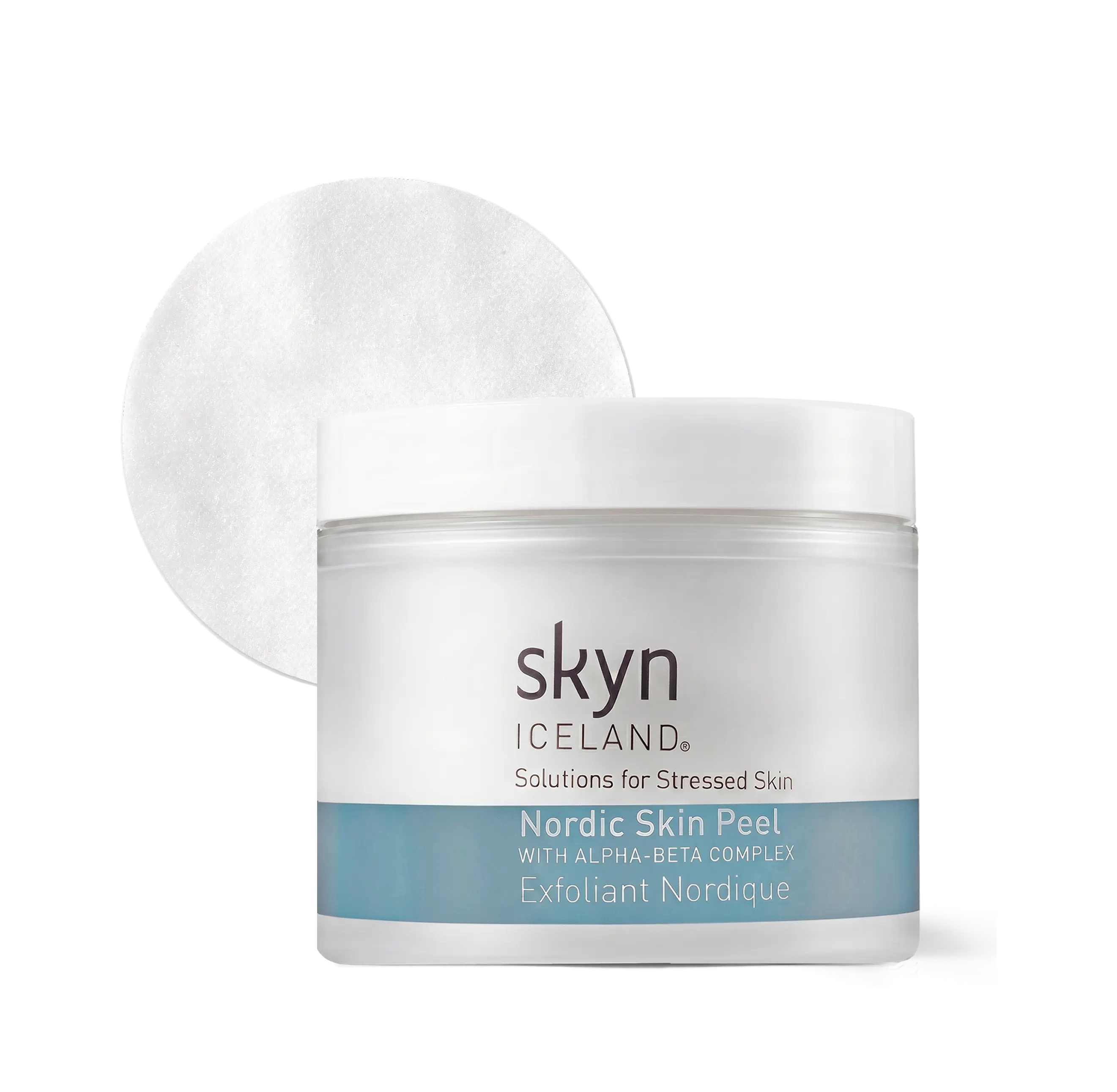 Skyn ICELAND Nordic Skin Peel with Lactic Acid and Willow Bark, Exfoliating Pads for Sensitive Skin, 60 Pads, 3 Fl Oz – Gentle Face Exfoliator