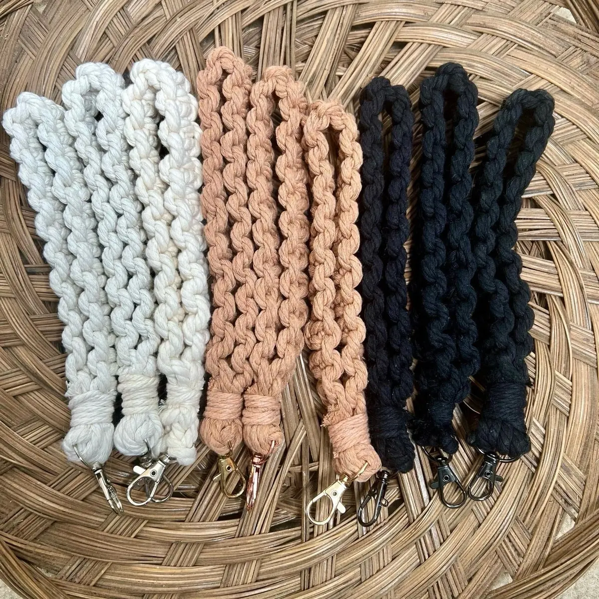 Handmade Macrame Wristlet Keychain, gift for her, organization