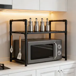 Adjustable Microwave Stand, countertop microwave rack for kitchen storage and home organization, built for small space living, daily kitchen use, and organized cooking areas