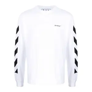 OFF-WHITE Diagonal Helvetica Long Sleeve T-Shirt White/Black (men) by StockX