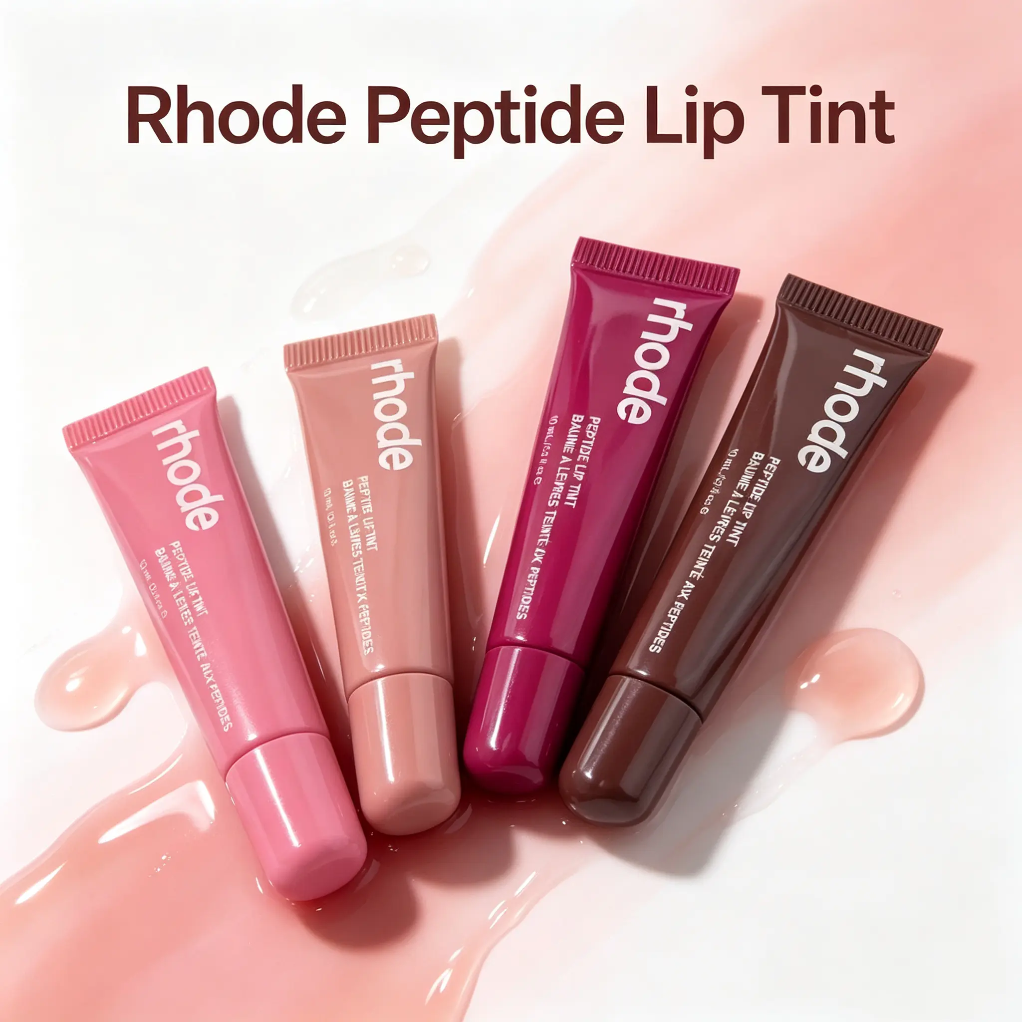 Peptide Lip Tint Hydrating Balm – Long-Lasting Glossy Color, Plumping Lip Care, No Reapplication, TikTok Viral Tinted Lip Serum for Soft Lips