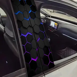 Self-Adhesive Car Honeycomb Pattern Sticker, Durable Polyester Material, Easy Installation for Car Doors, Windows, metallic Surfaces, Car Decals