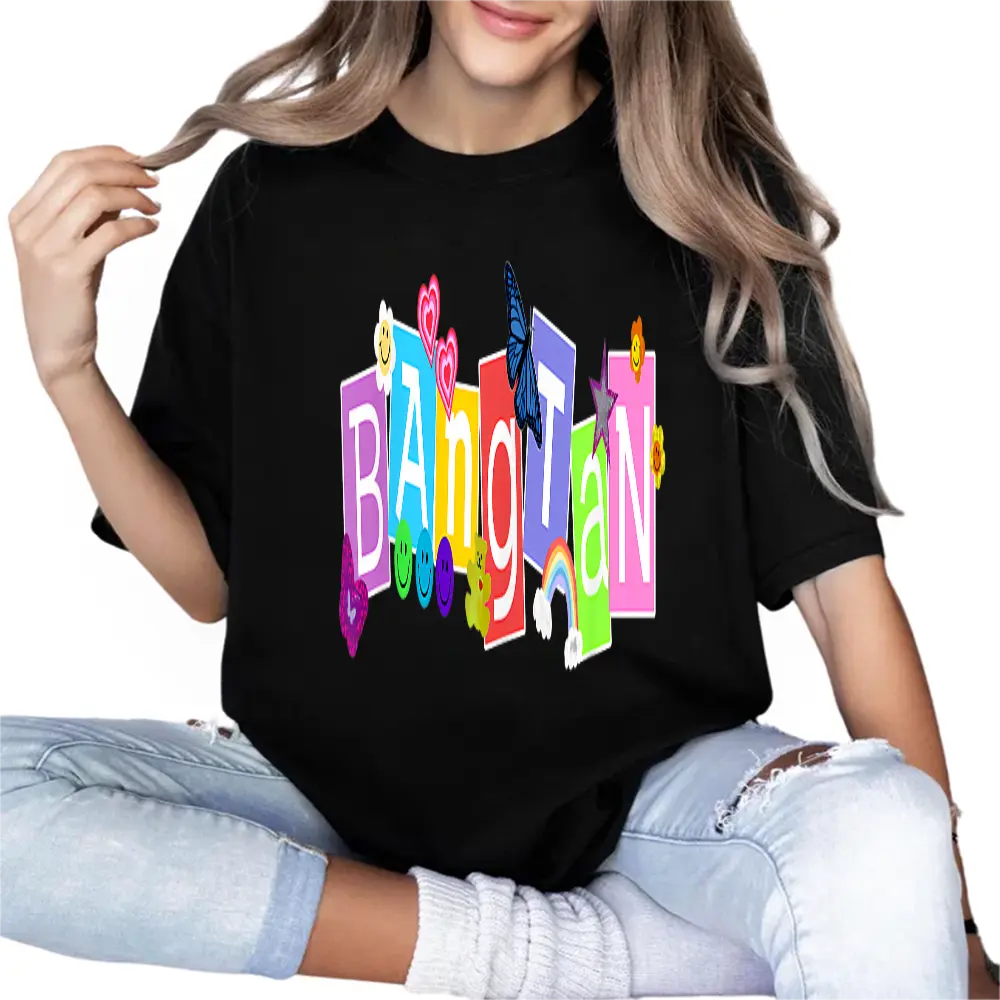 collage text cute y2k T-Shirt, bang tan retro shirt, vintage bts unisex t-shirt