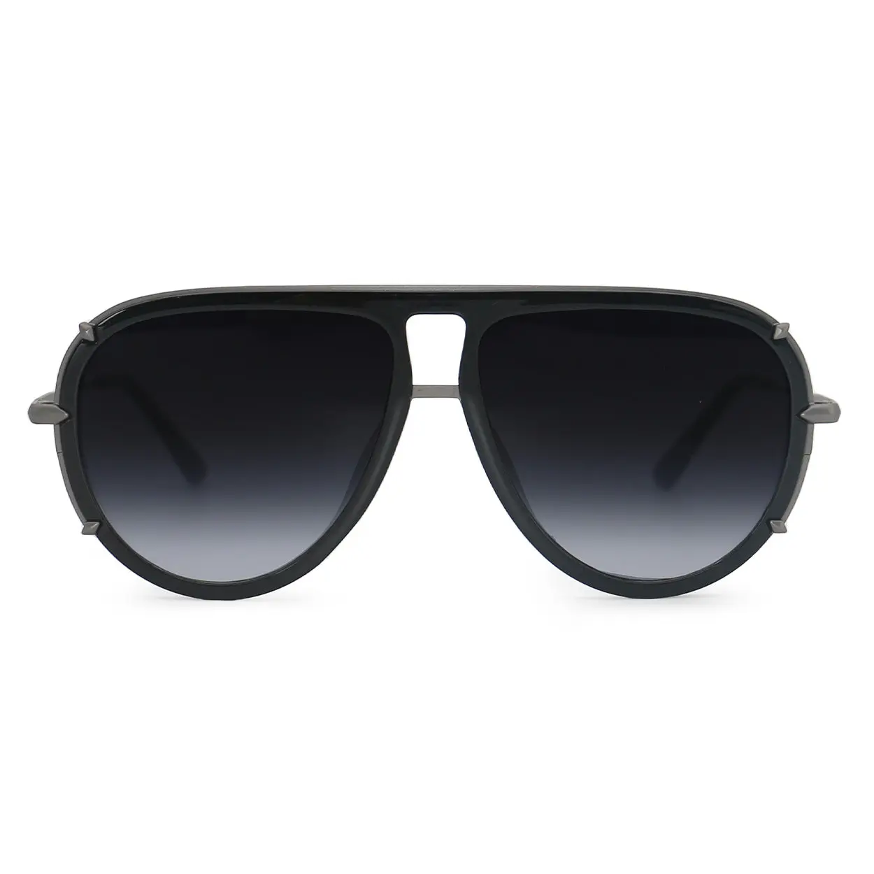 Ivy Luxe - Black - Tangle Free Round Aviator Sunglasses - Certified Shatter-Resistant Lenses - UV400 - For Women & Men
