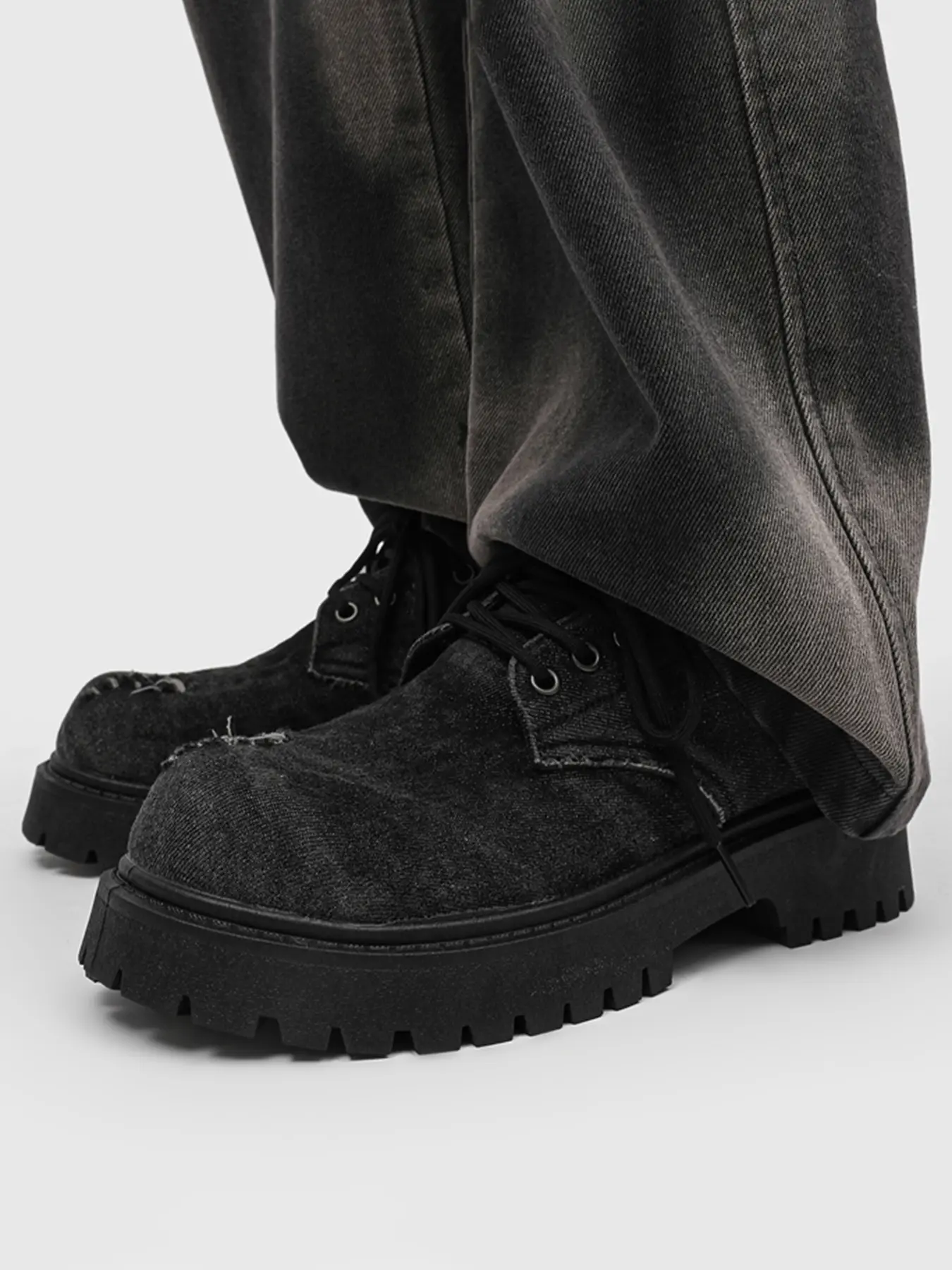 Men's Wide Head Derby Shoes, Chunky Walking Shoes, Fashion Thick Sole Chunky Outsole Comfort Sport Casual Sneakers, Multifunctional British Style, Suitable for Daily Wear