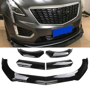 Front Bumper Lip Spoiler Splitter Body Gloss Black For Cadillac XT5 2017-2022