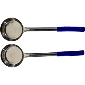 8 Ounce Solid Stainless Steel Portion Control Ladle Spoon for Measuring and Serving Commercial Grade Serving Scoops Pack of 2