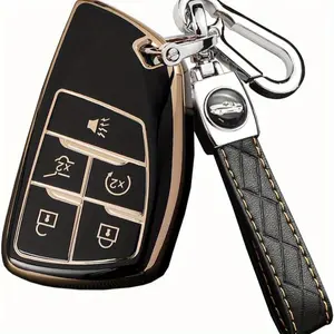 car bracket 5 Buttons TPU Car Key Fob Cover For Buick For Chevy For Chevrolet For Suburban For Tahoe For Silverado 1500 LT For GMC For Yukon