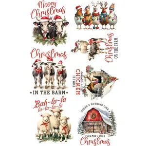 Christmas On The Farm GANGSHEET  - 22X36 DTF TRANSFERS - DIRECT TO FILM