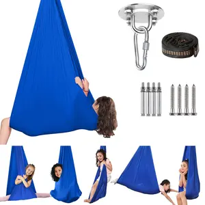 Sensory Swing for Kids & Adults - Holds up to 220lbs Indoor and Outdoor Layer Therapy Cuddle Swing Great for Autism, ADHD and Sensory Processing Disorder Swing Seat