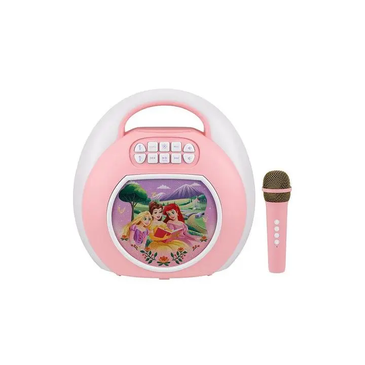 Disney Princess Bluetooth Karaoke Machine for Kids, Rechargeable Battery-Powered, Batteries Included, Great Gift for Girls for Birthdays & Special Occasions, Yes