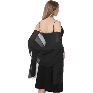 Chiffon Shawls and Wraps for Women Elegant Soft Scarf Bridal Wedding Stole for Evening Dresses