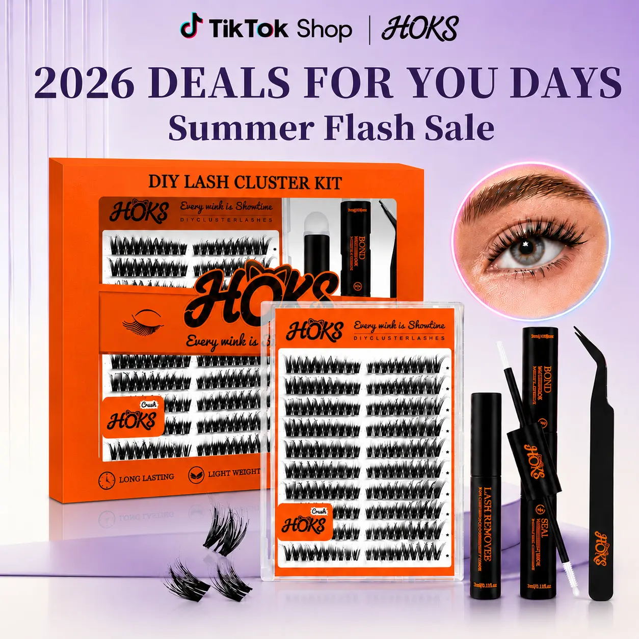 Natural Wispy Cat-Eye Lash Clusters, Super Soft Thin Band,Natural Voluminous Look for Daily Wear,Waterproof Pool Proof,Beginner Friendly Eyelashes Extensions #dealsforyoudays