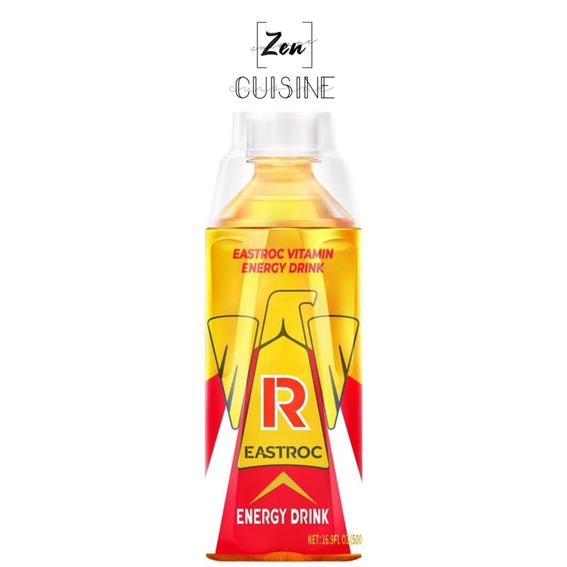 Eastroc Non-Carbonated Vitamin Energy Drink w Shot Cup – Natural Caffeine, Taurine, B Vitamins for Focus, Stamina & Metabolism Support