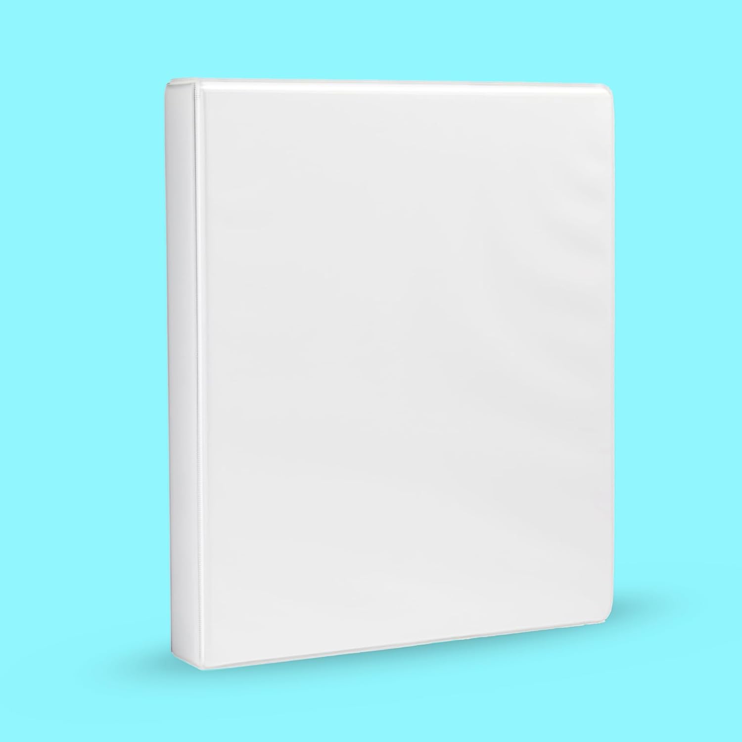 3-Ring Binder, 1-Inch, Customizable, with Pockets for Organization, White, 1-Pack