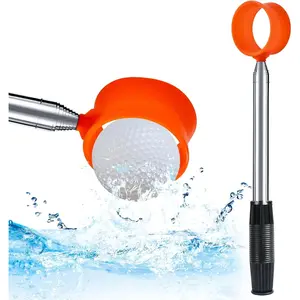 Telescopic Golf Ball Retriever for Water, 9Ft/12Ft Stainless Steel Golf Ball Grabber, Practical Golf Ball Retrieval Tool for Golf Enthusiasts