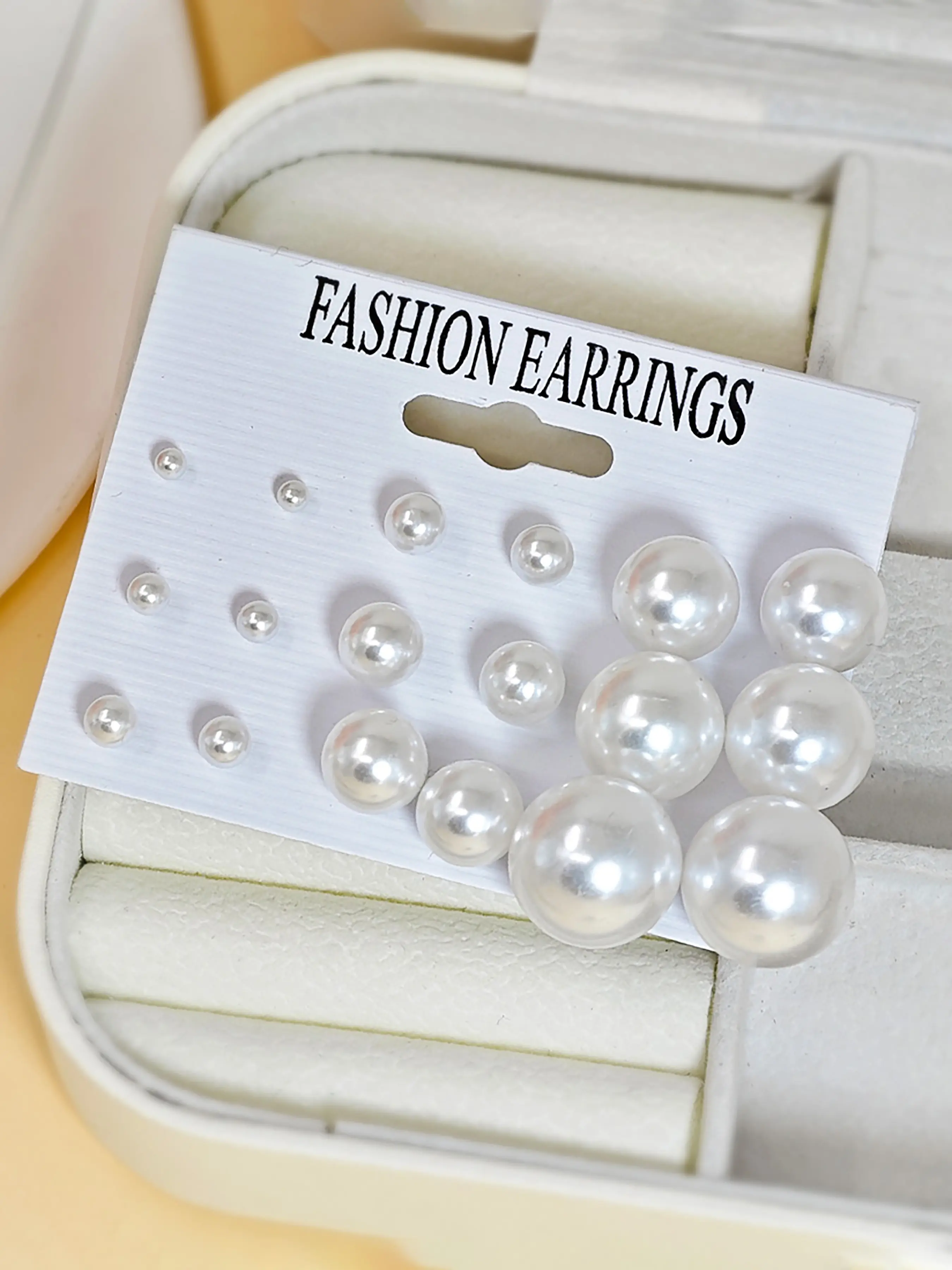 18-Piece Classic Imitation Pearl Ear Studs Set, & Colors Available, Three Sizes Included, Elegant Jewelry Collection, Stud Earring Sets Jewelry, Fashion Jewelry Earrings