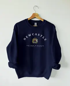 Newcastle Sweatshirt, Newcastle upon Tyne United Kingdom Shirt, Newcastle England Shirt Casual Classic Collar Cotton