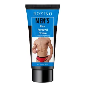 ROZINO Men's Hair Removal Cream 2-Pack Sensitive Formula for Effective & Comfortable Use Ideal for Men Smooth Hair-Free Look