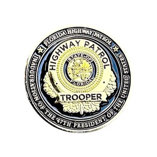 Florida Highway Patrol 2025 President Trump Presidential Inauguration Challenge Coin, Collectible, Ideal Holiday Gift, FHP Police